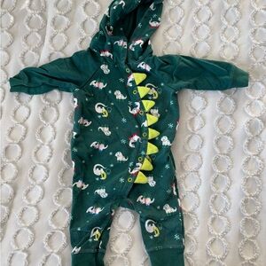 Green Dinosaur Print Kids One Piece
